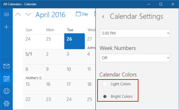 select light colors or bright colors