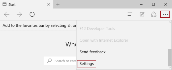 choose Settings