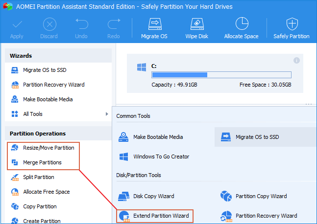 Aomei Partition Assistant