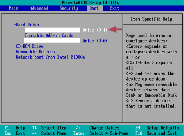 set ssd as default boot option