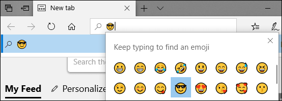 type emojis in the browser