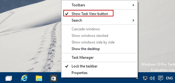 deselect show task view button