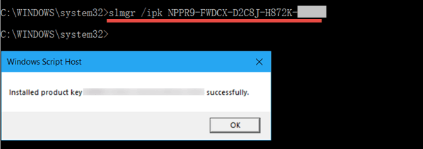 install product key sucessfully