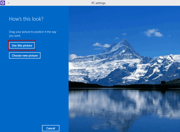 select Use this picture