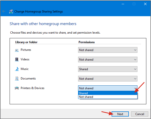 change permission for devices