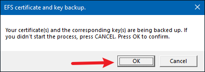 press ok to confirm