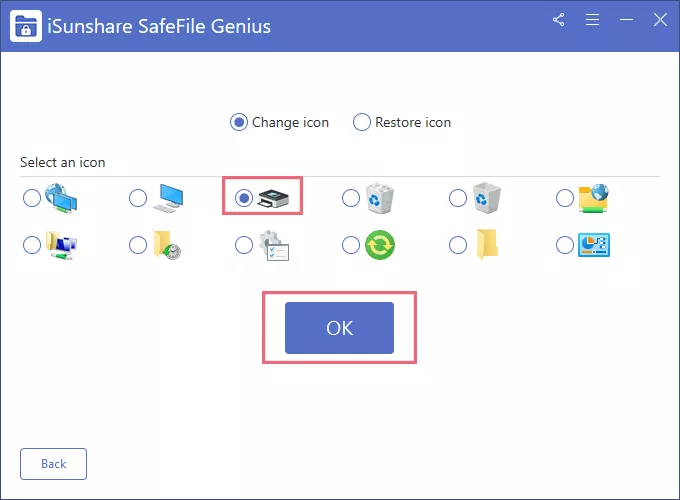 choose an icon to change