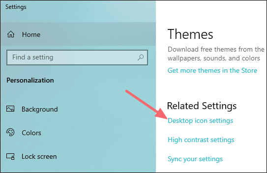 click desktop icon settings