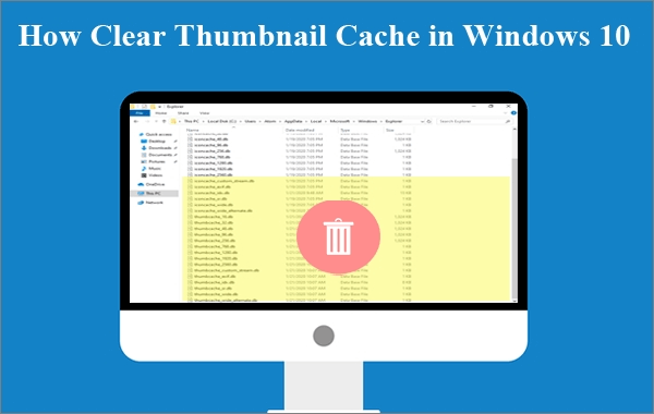 clear thumbnail cache in windows 10