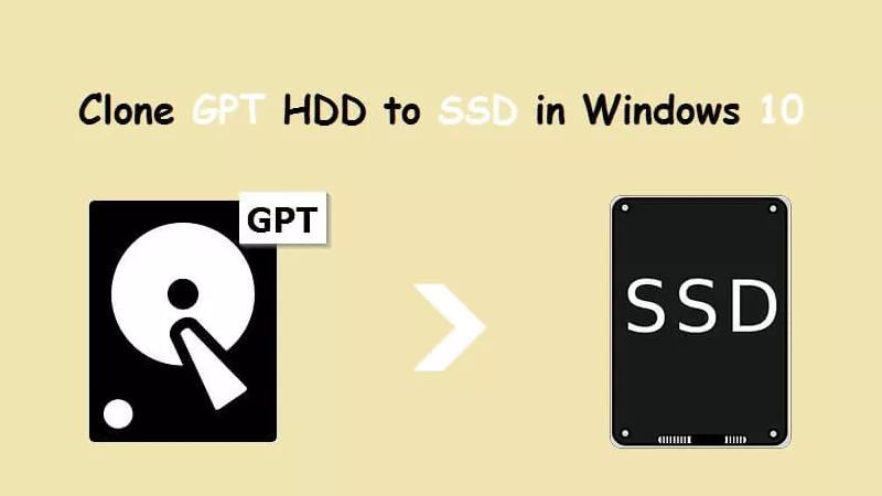 clone gpt hdd to ssd in windows 10