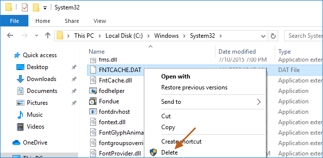delete fntcache dat