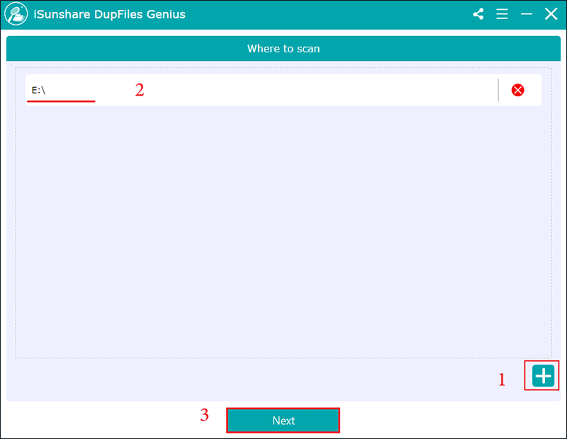 choose a location to scan