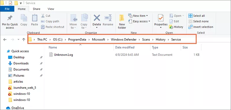 delete Defender service folder