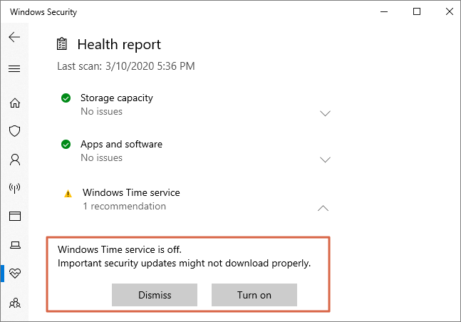 check health report