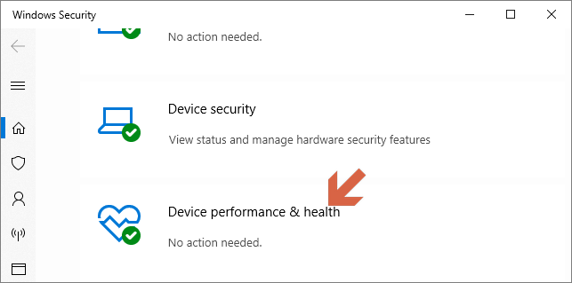 click device performance and health