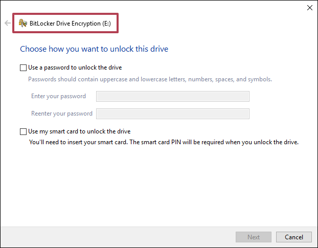 bitlocker encrypt partition