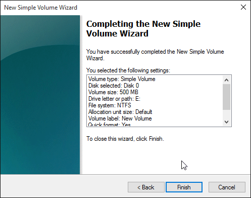 finish new simple volume