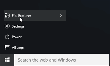 open file explorer