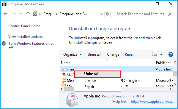 uninstall unwanted applications