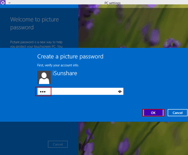 input user password