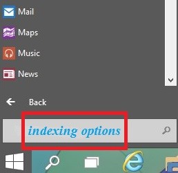 search Indexing Options