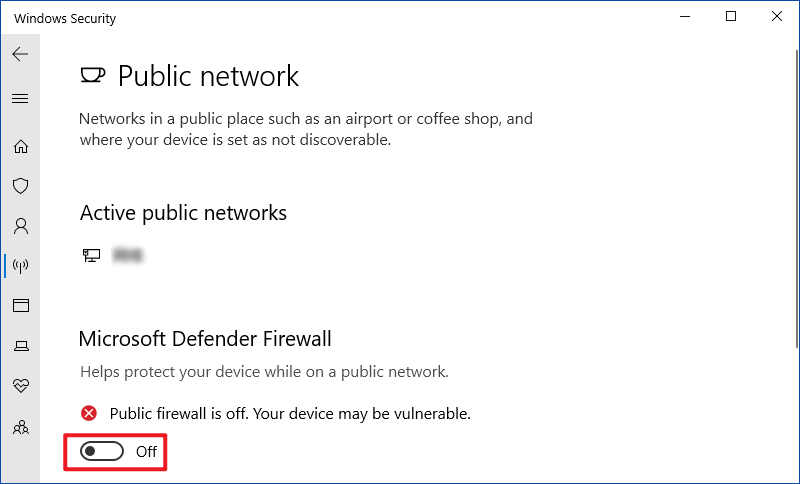 turn off microsoft defender firewall