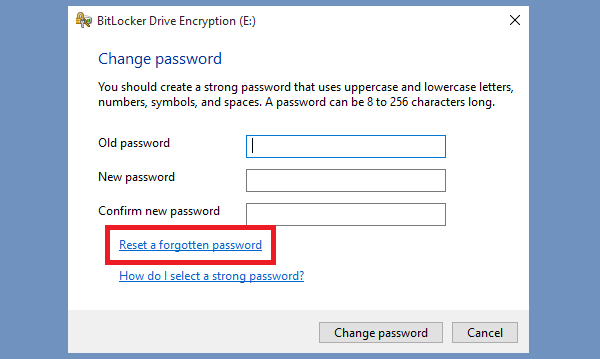 reset a forgotten password