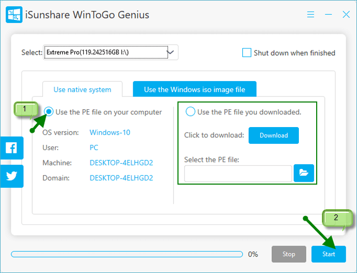 start to make PE with PE file