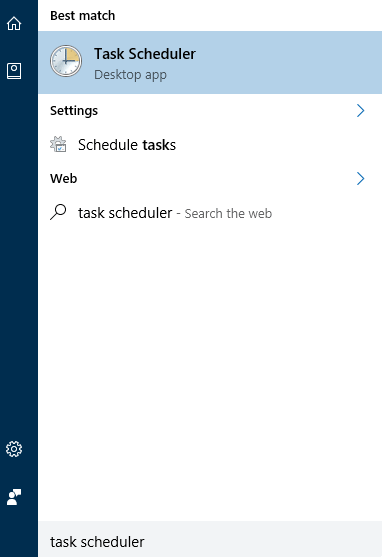 open task scheduler