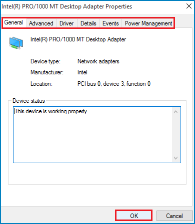 configure the network adapter