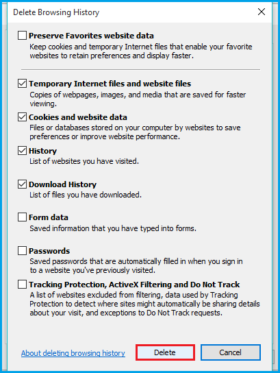 delete the temporary files and cookies