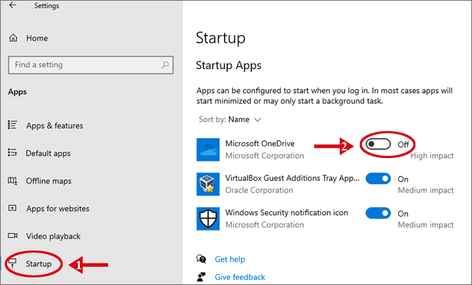 onedrive turn off