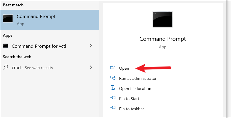 select command prompt