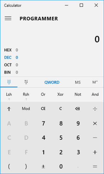 programmer calculator