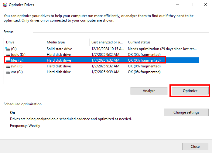 choose hard drive to optimize