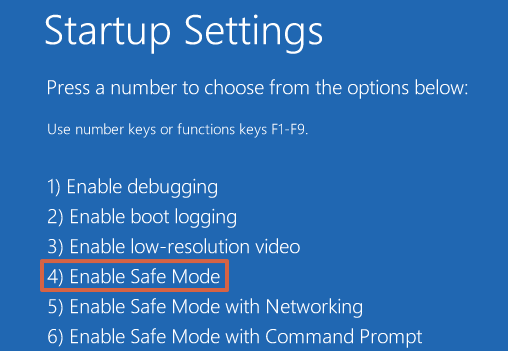 enable Safe Mode
