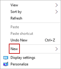 new in context menu