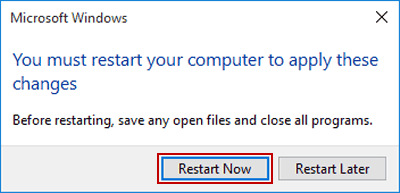 select restart