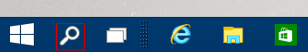 Windows 10 icon next to search bar