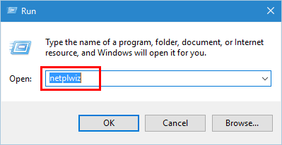 run netplwiz
