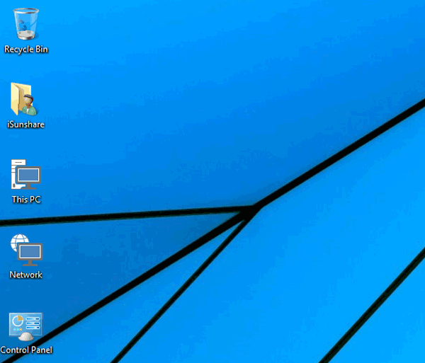 default desktop icons on Windows 10