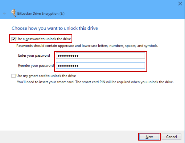 set hard drive password