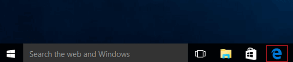 click Microsoft Edge icon