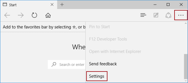 enter settings