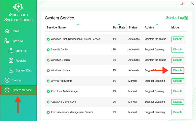 disable unnecessary system services