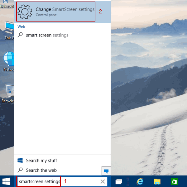 find change smartscreen settings