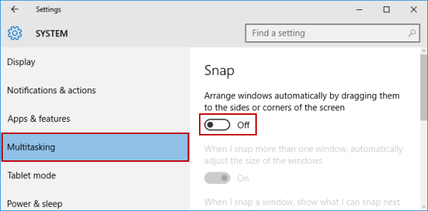 close Automatic window arrangement