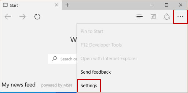 open microsoft edge settings