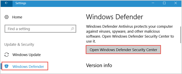 windows 10 defender