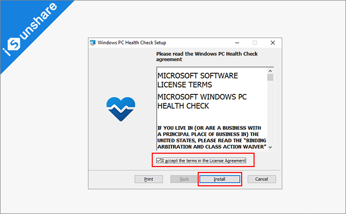 install Windows PC health Check